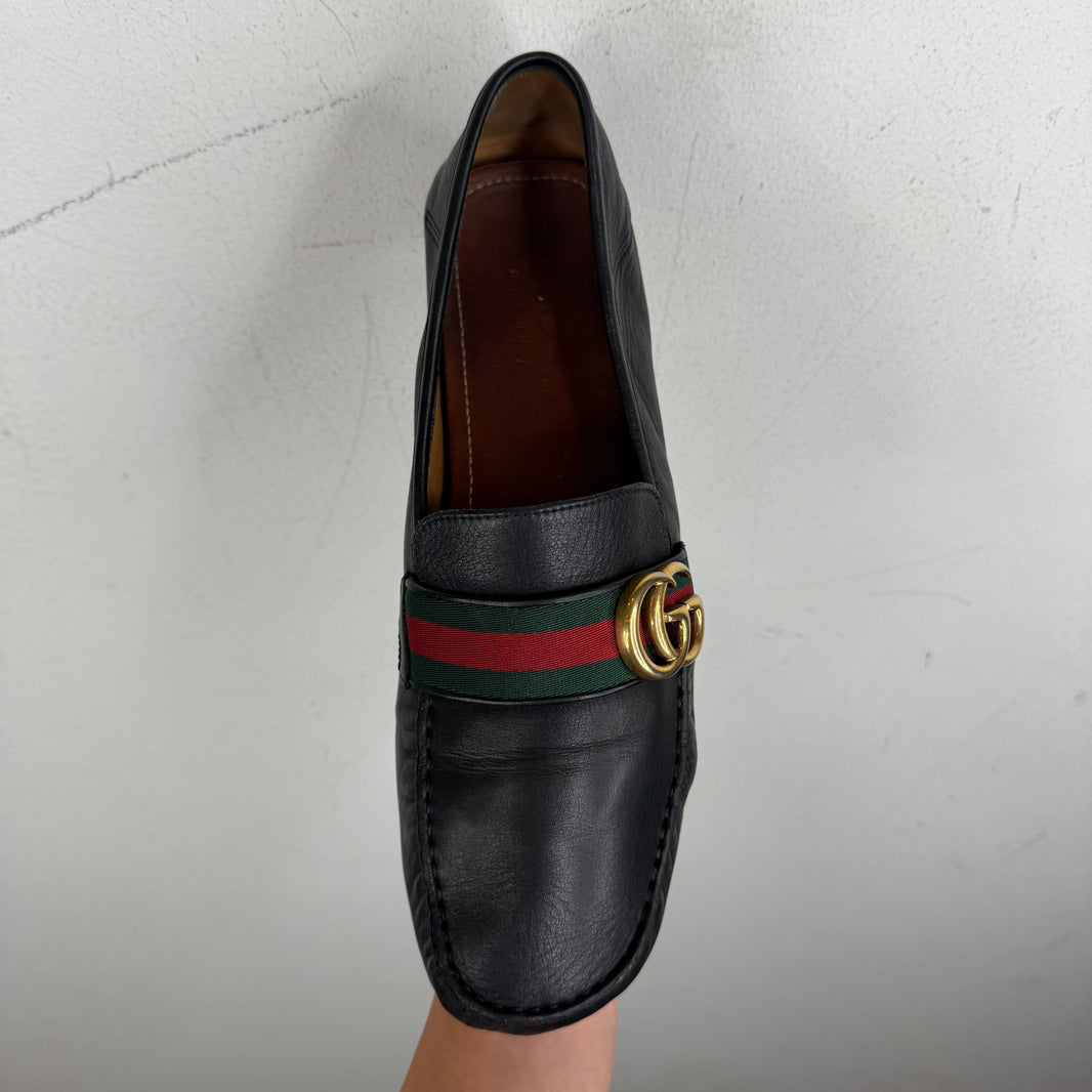 Gucci Leather Web GG Strap Loafer