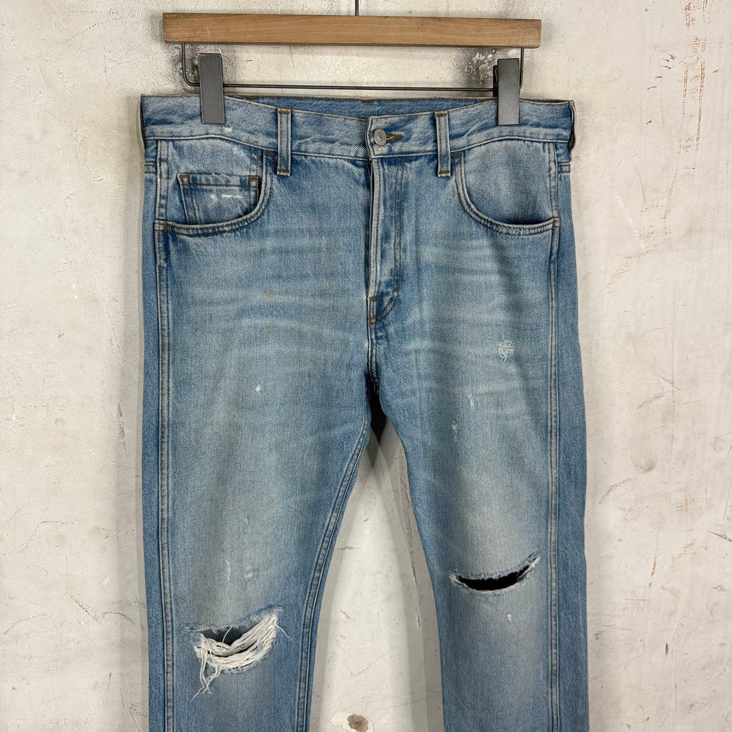 Gucci Release Hem Distressed Jeans