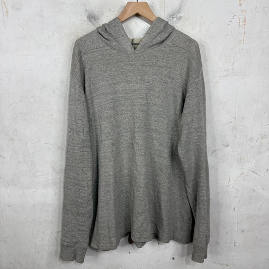 Rick Owens Grey Cotton Hoodie