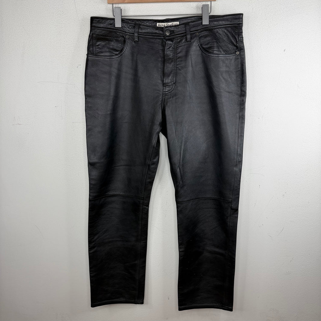 Acne Studios Black Leather Pants