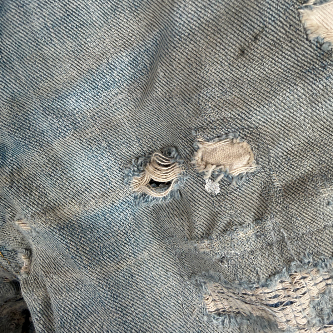RRL Chopped Distressed Denim Shorts