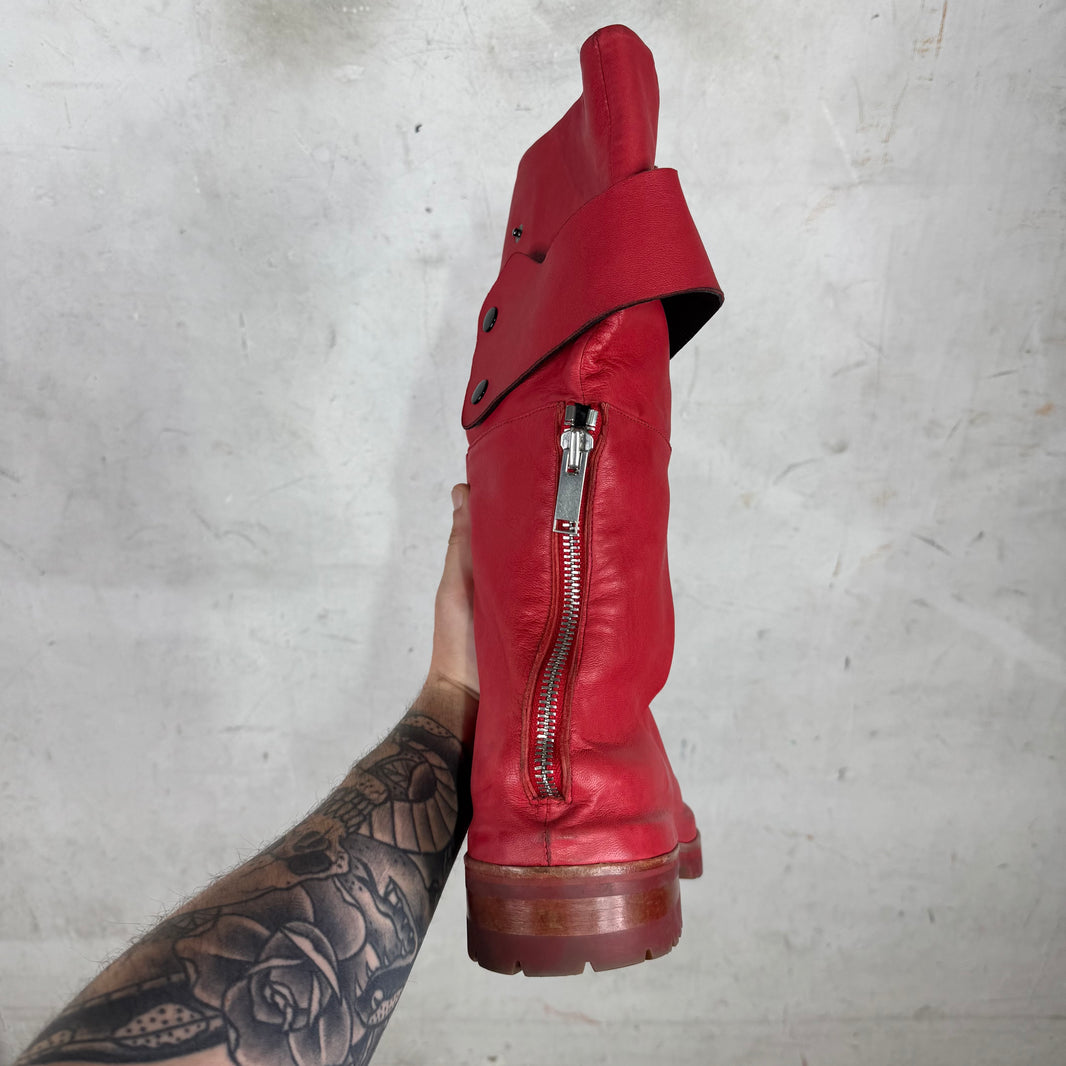 424 Red Leather Dragonrider Boots
