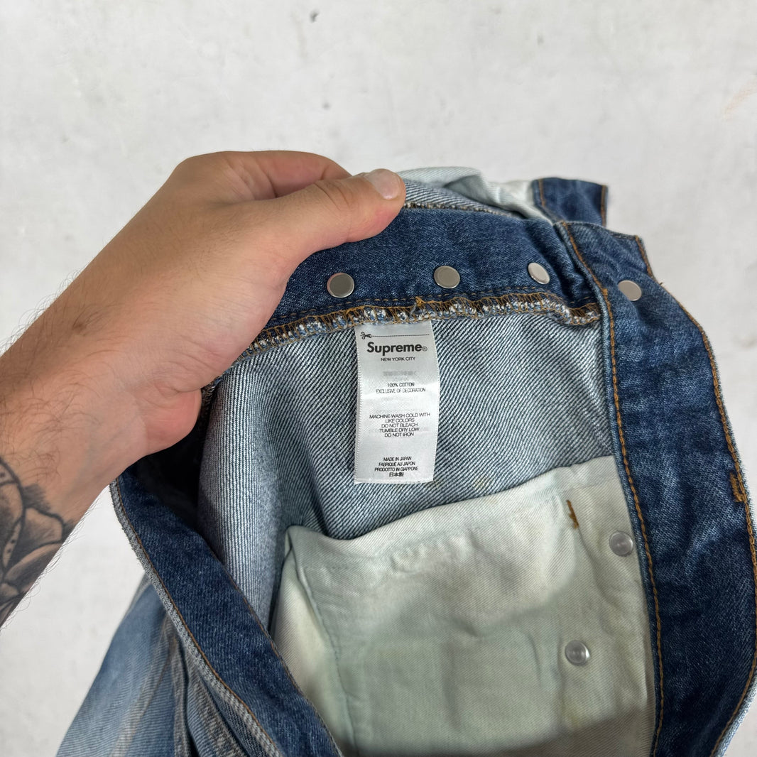 Supreme Medium Wash Loose Fit Selvedge Jeans