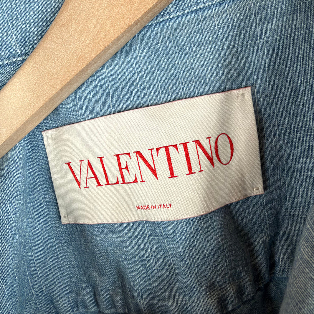 Valentino Denim Floral S/S Shirt