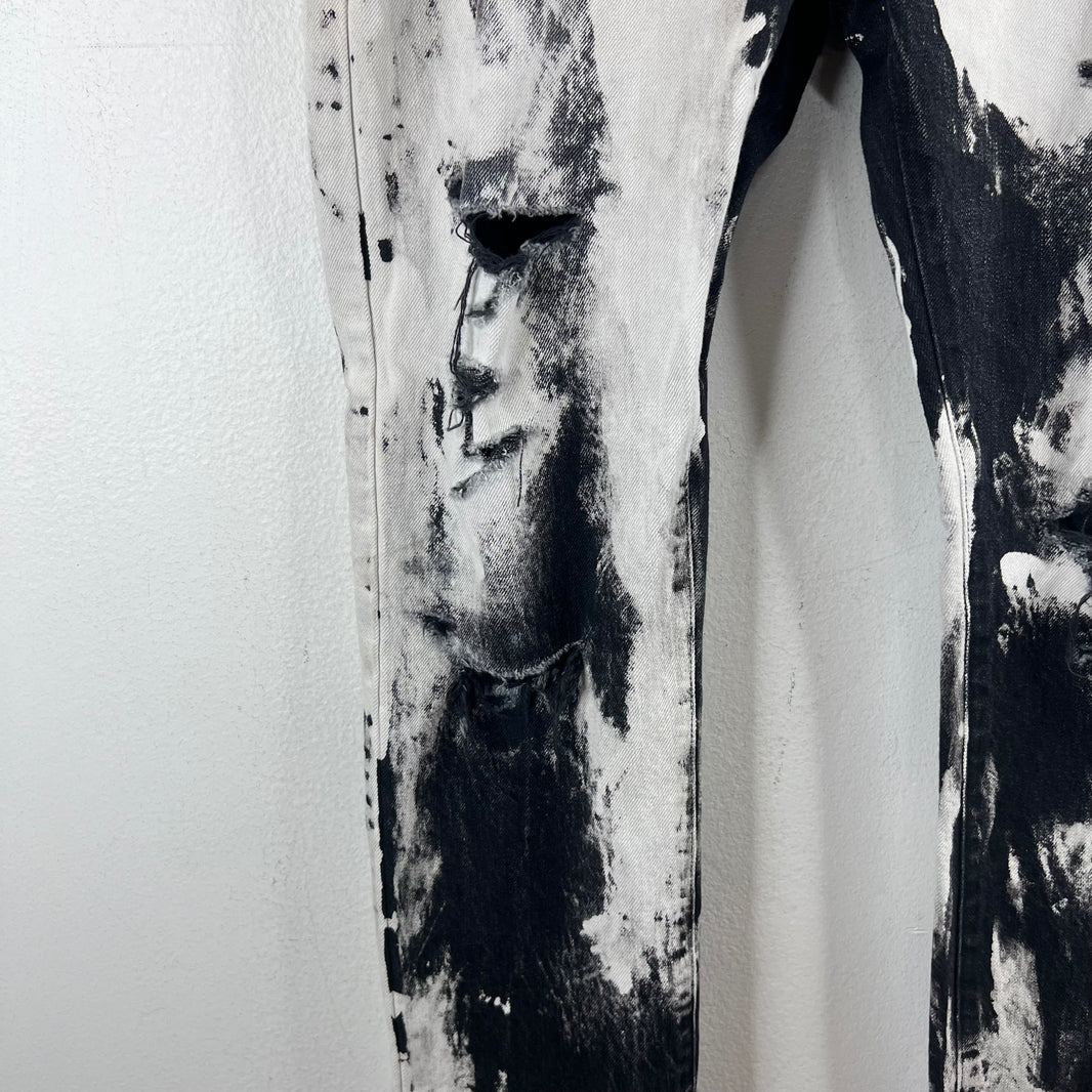 Saint Laurent D13 Bleach Crash Jeans