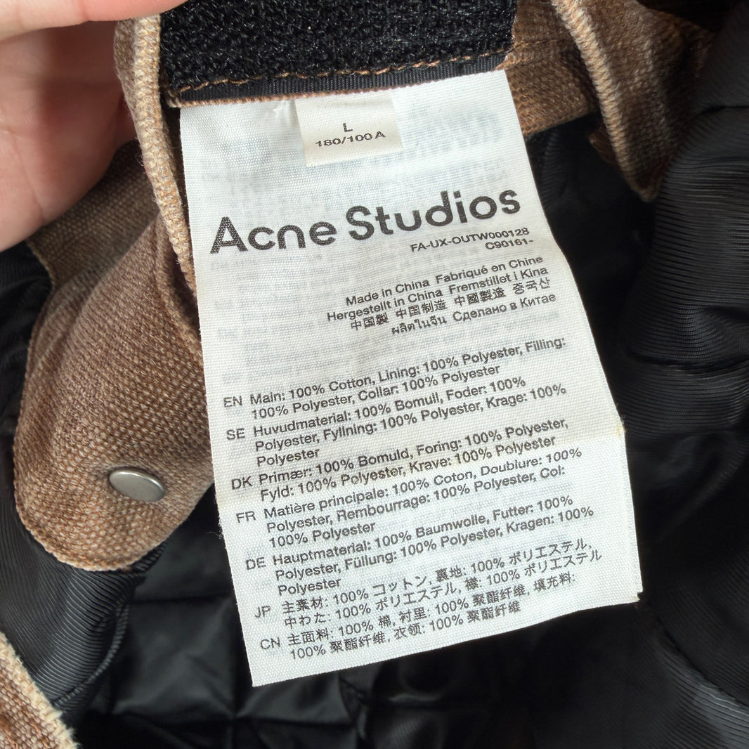 Acne Studios Padded Brown Denim Jacket
