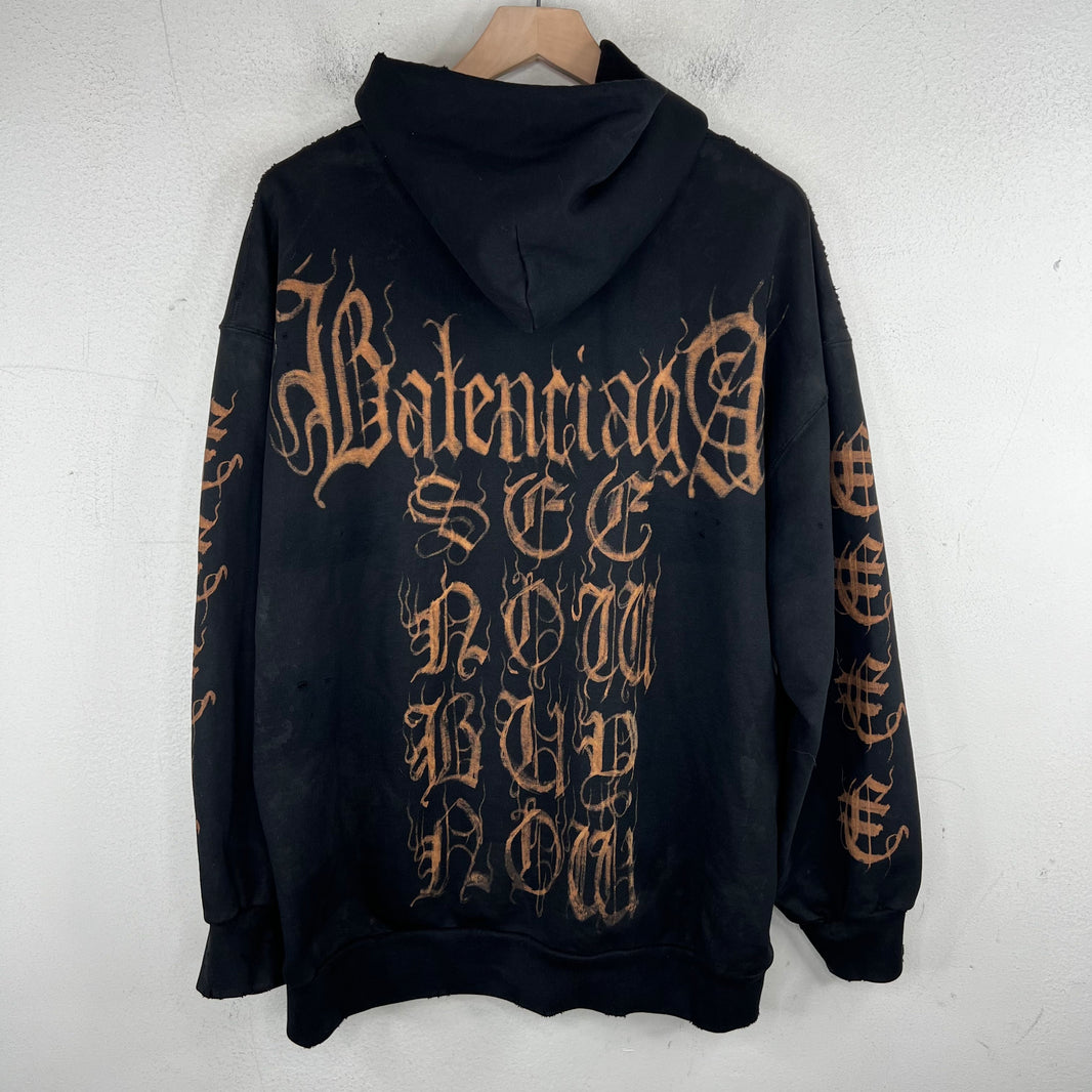 Balenciaga Heavy Metal Zip-Up Hoodie