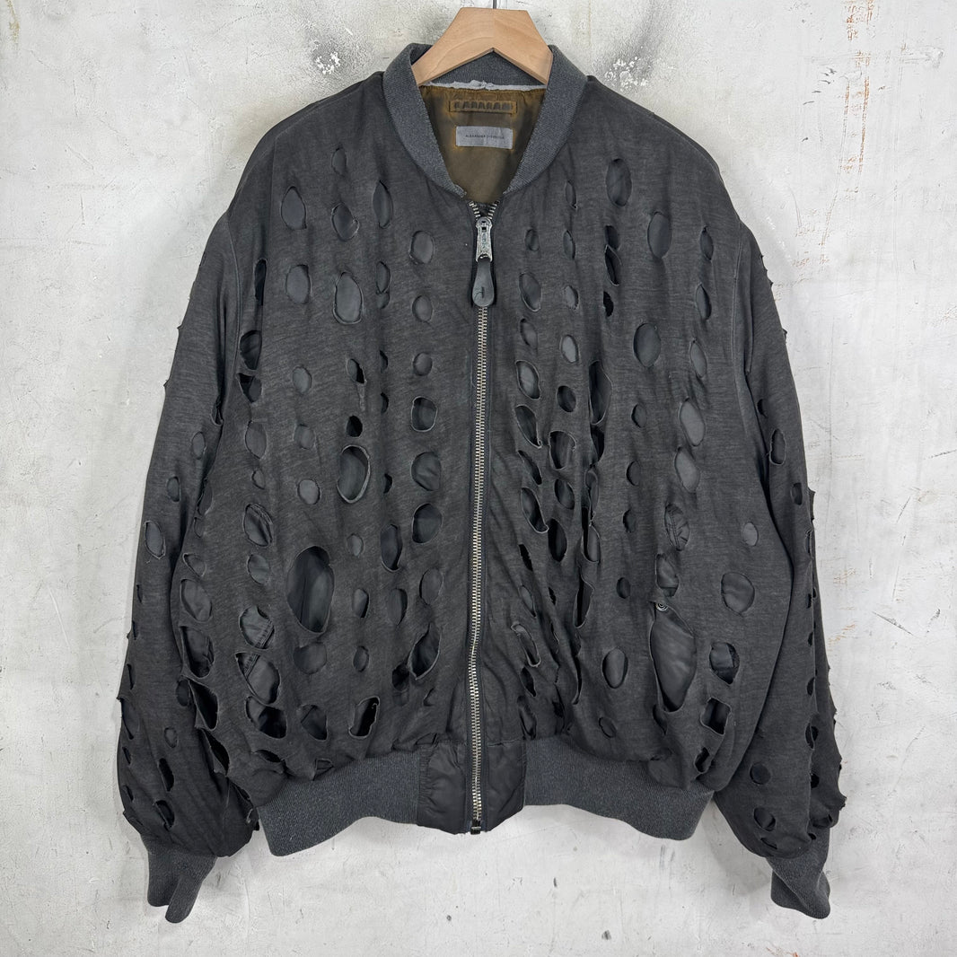 Alexander Digenova Distressed Bomber Jacket