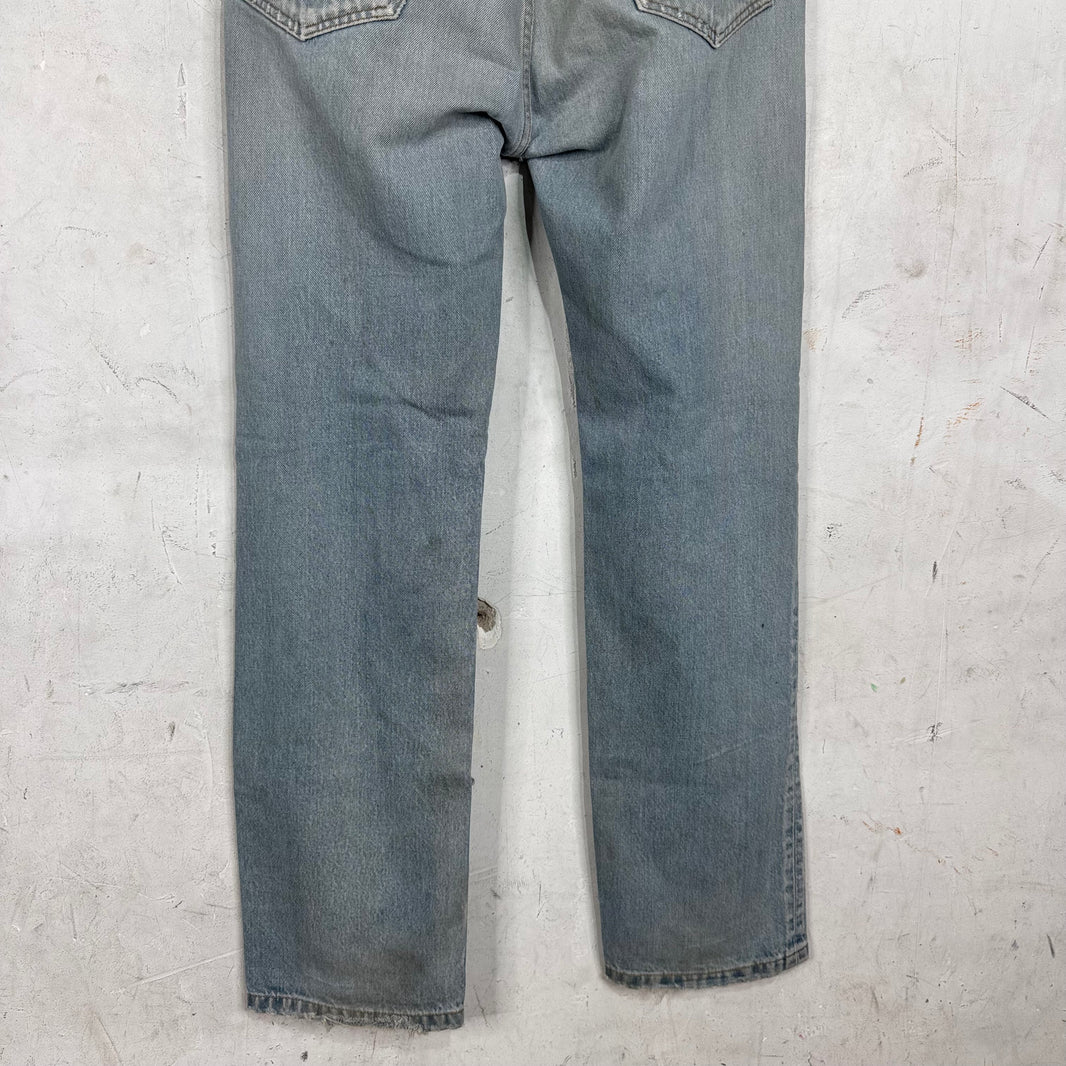 Balenciaga Smoked Muddy Wash Straight Legged Jeans