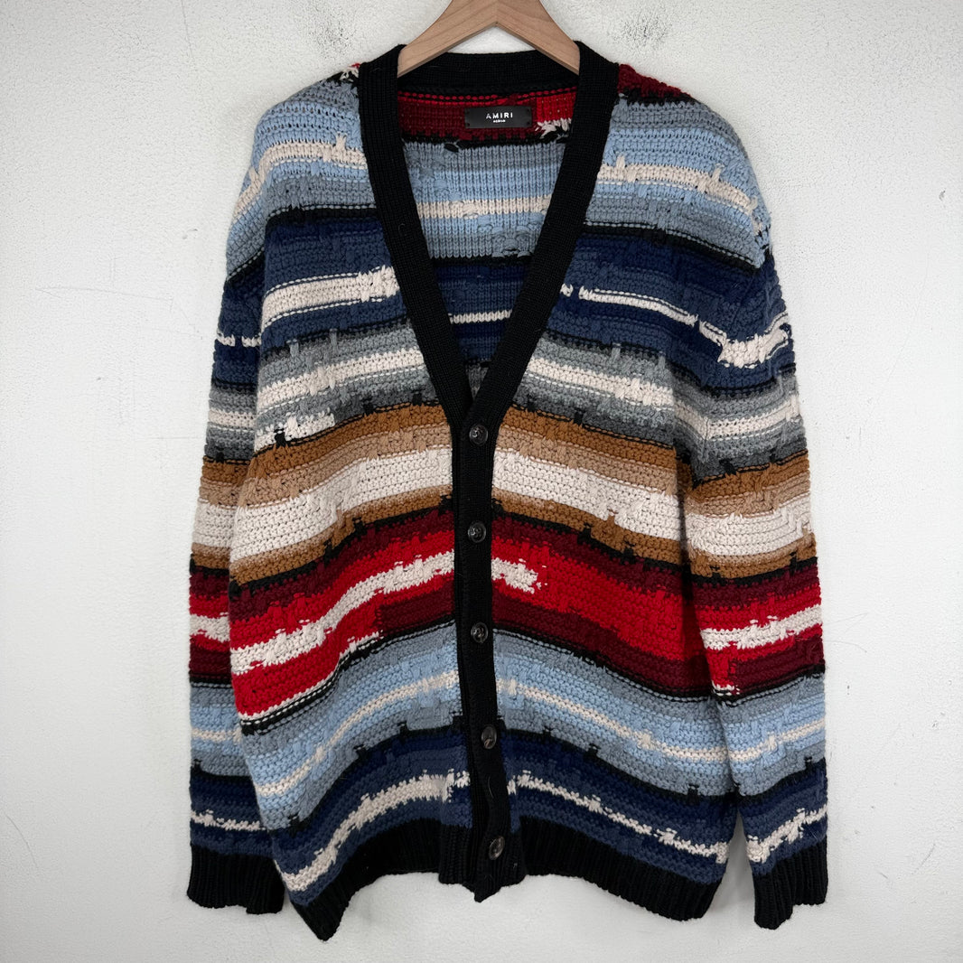 Amiri Sample Multi Color Woven Cardigan