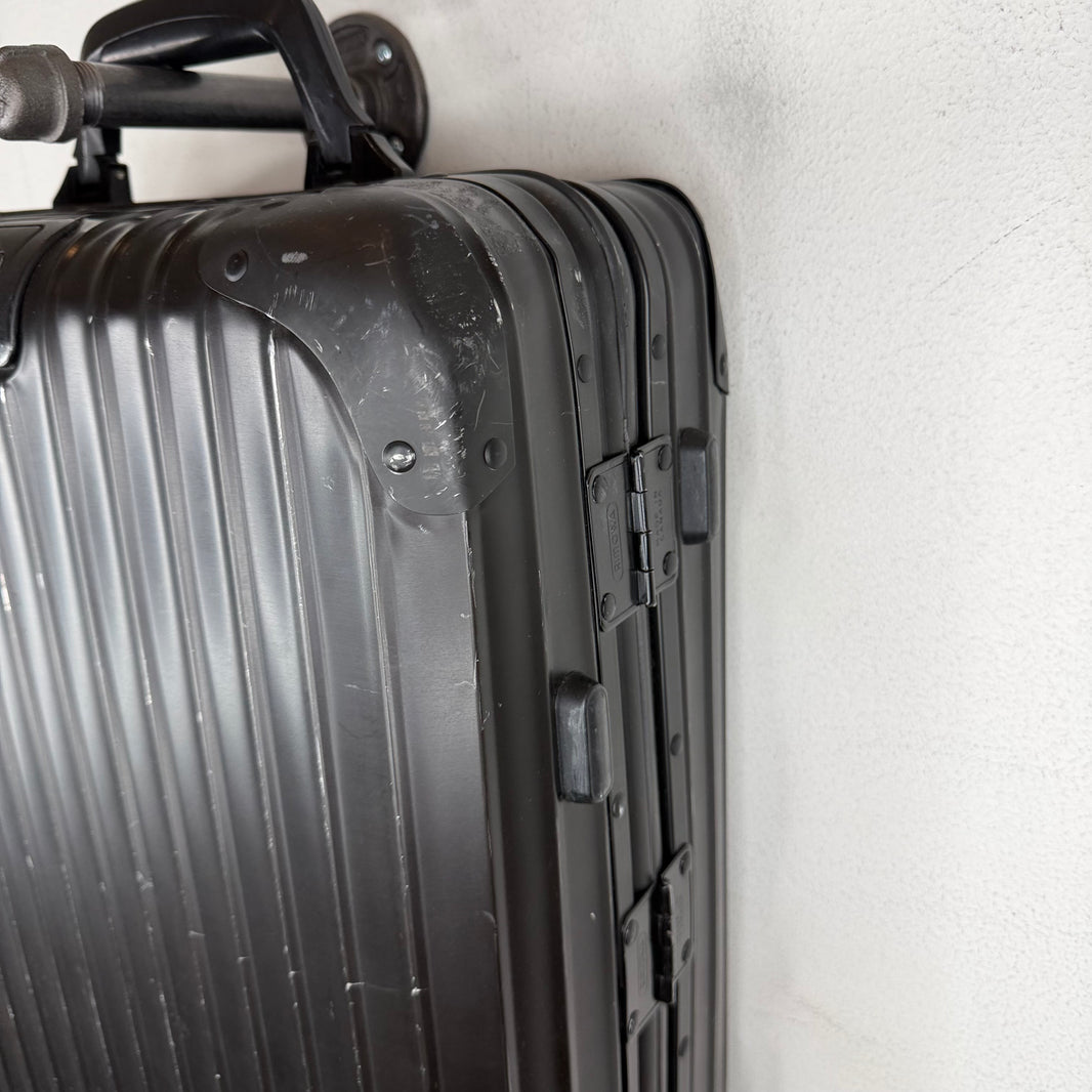 Rimowa 2014 Cabin S Carry On Black Aluminum Suitcase