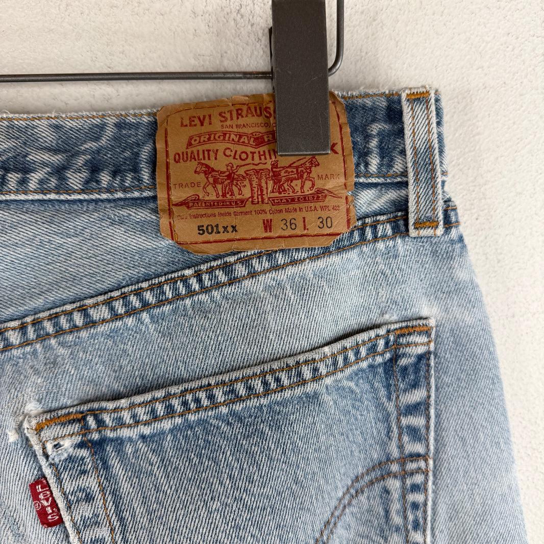 Vintage Repaired Levi's 501XX Denim Jeans