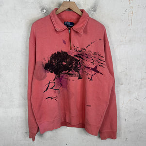 Polo Ralph Lauren Pink Bison 1/4 Zip