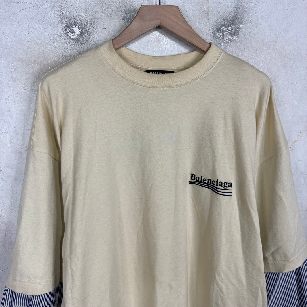 Balenciaga Campaign Layered Striped Shirt