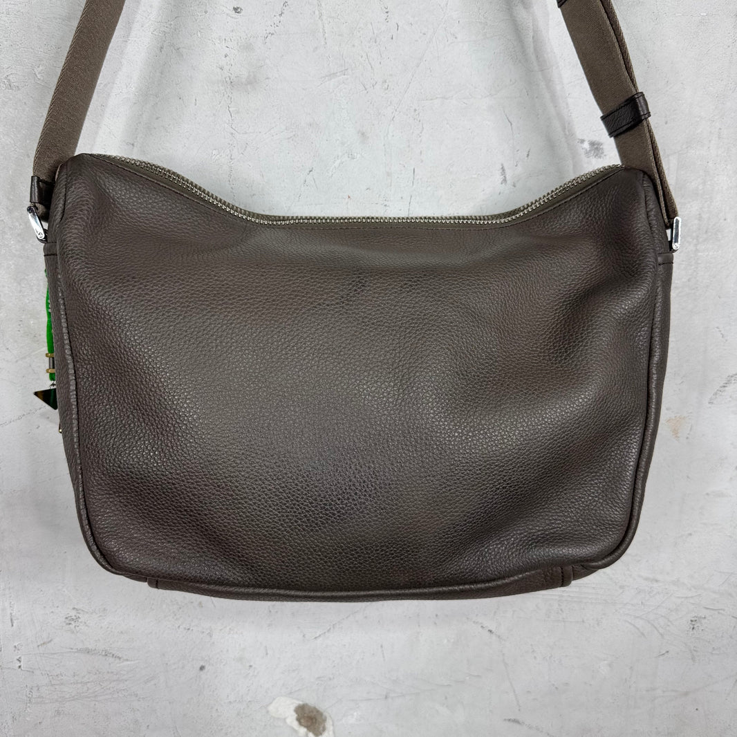 Prada Vitello Large Messenger With Robot Charm