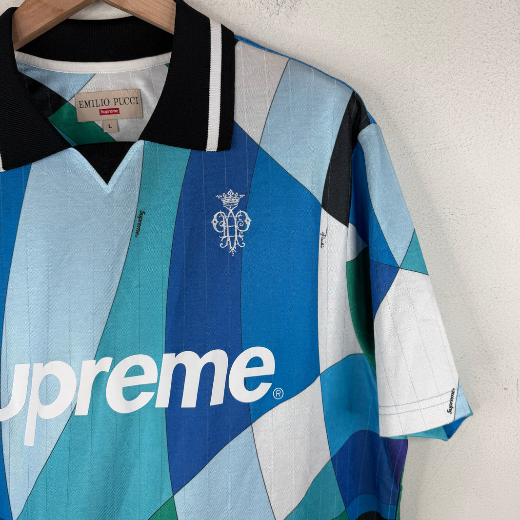 Supreme Blue Emilio Pucci Soccer Jersey