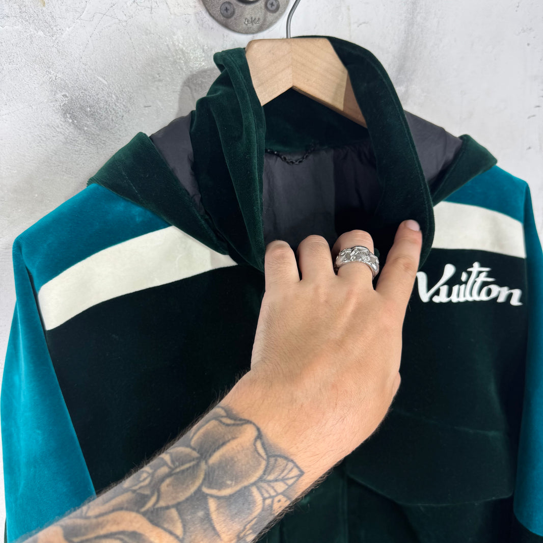Louis Vuitton Velvet Hooded Trucker Jacket