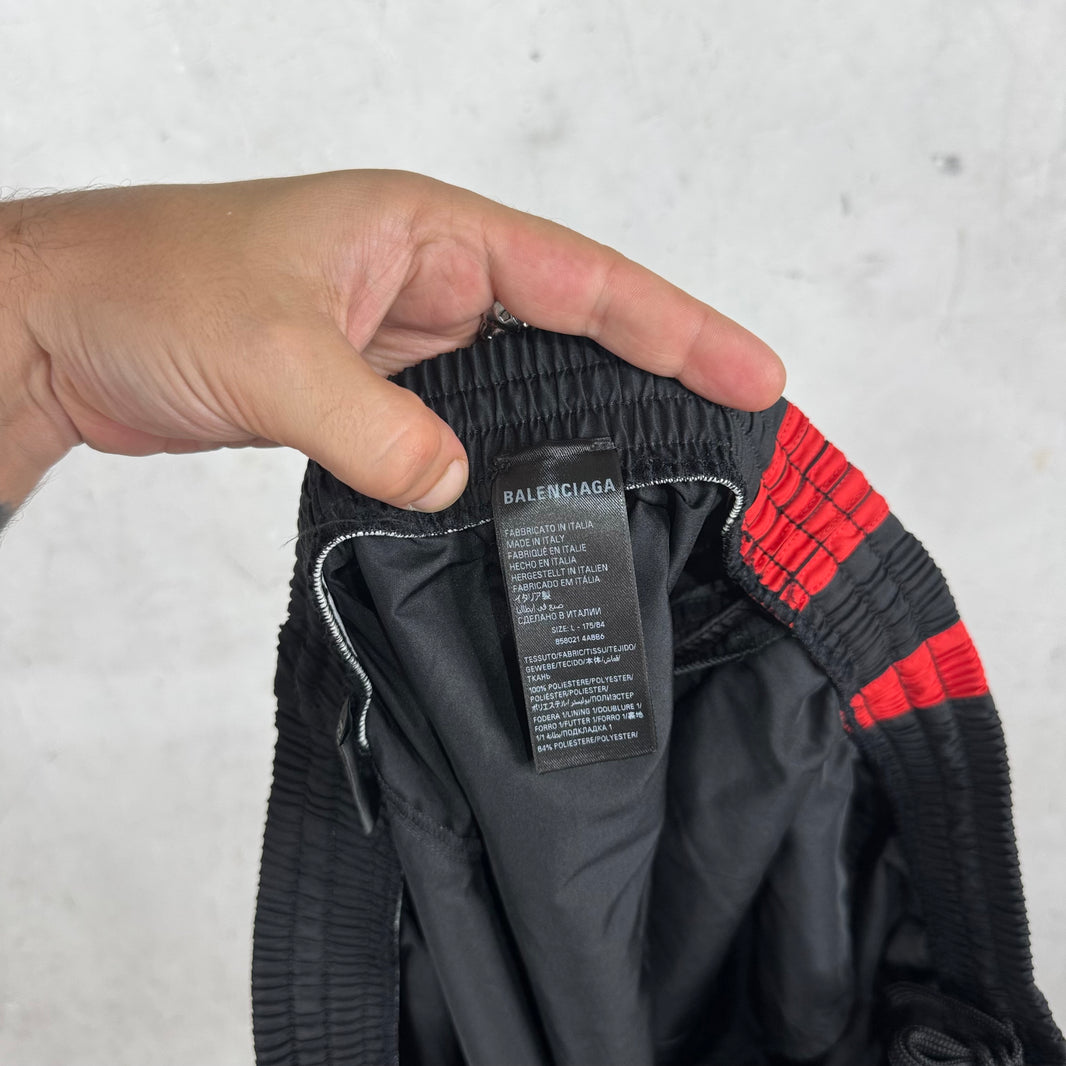 Balenciaga Black/Red Running Shorts