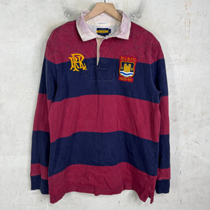 Ralph Lauren Rugby PRL Patch Striped L/S Polo