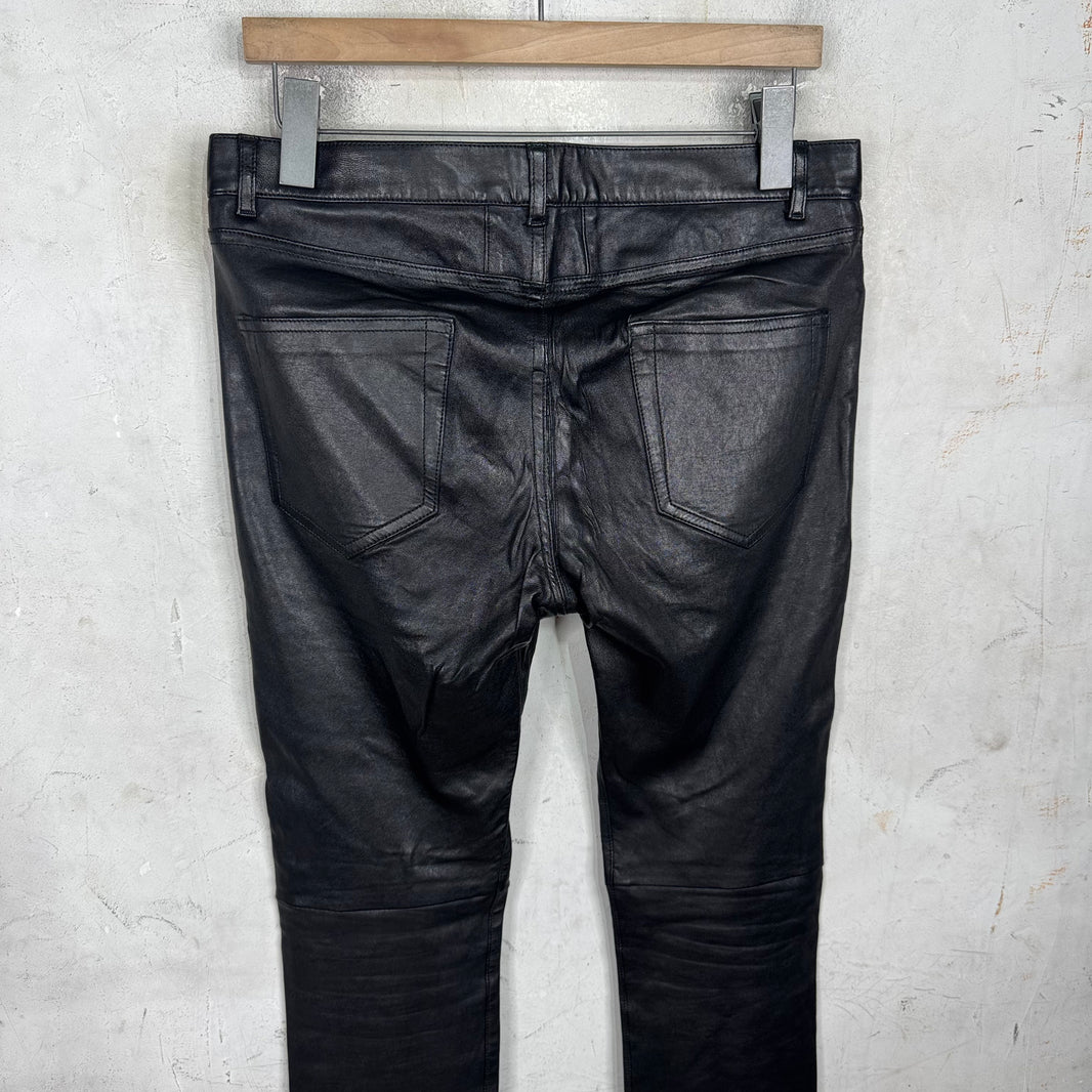 Saint Laurent Lambskin Leather Skinny Pants