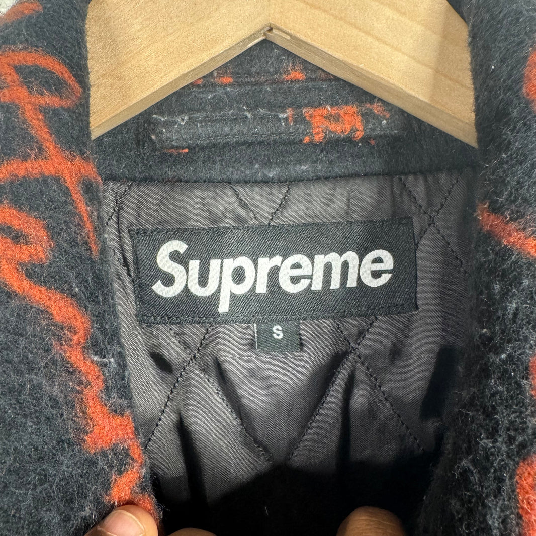Supreme Script Logo Wool Peacoat