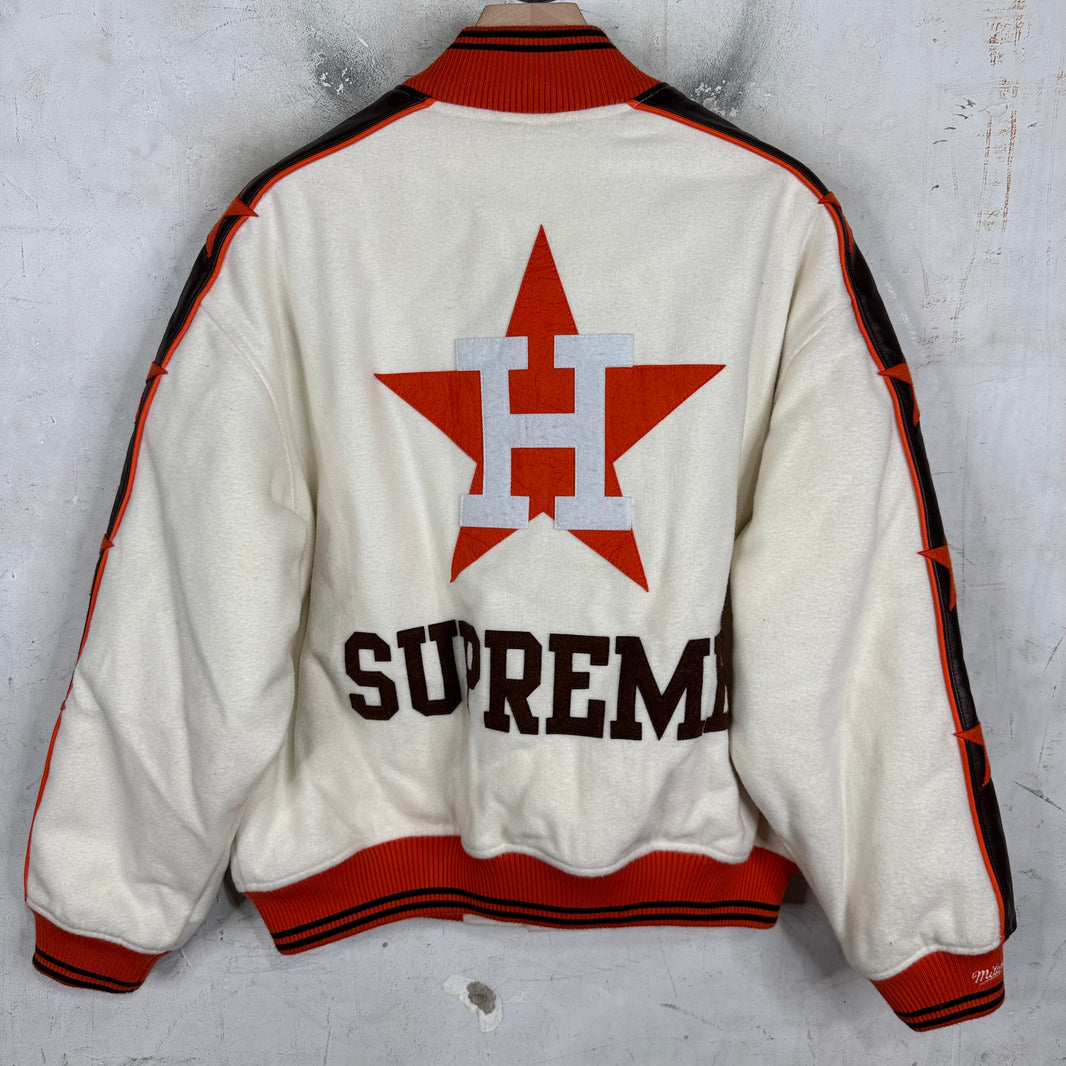Supreme x Mitchell & Ness Astros Varsity Jacket