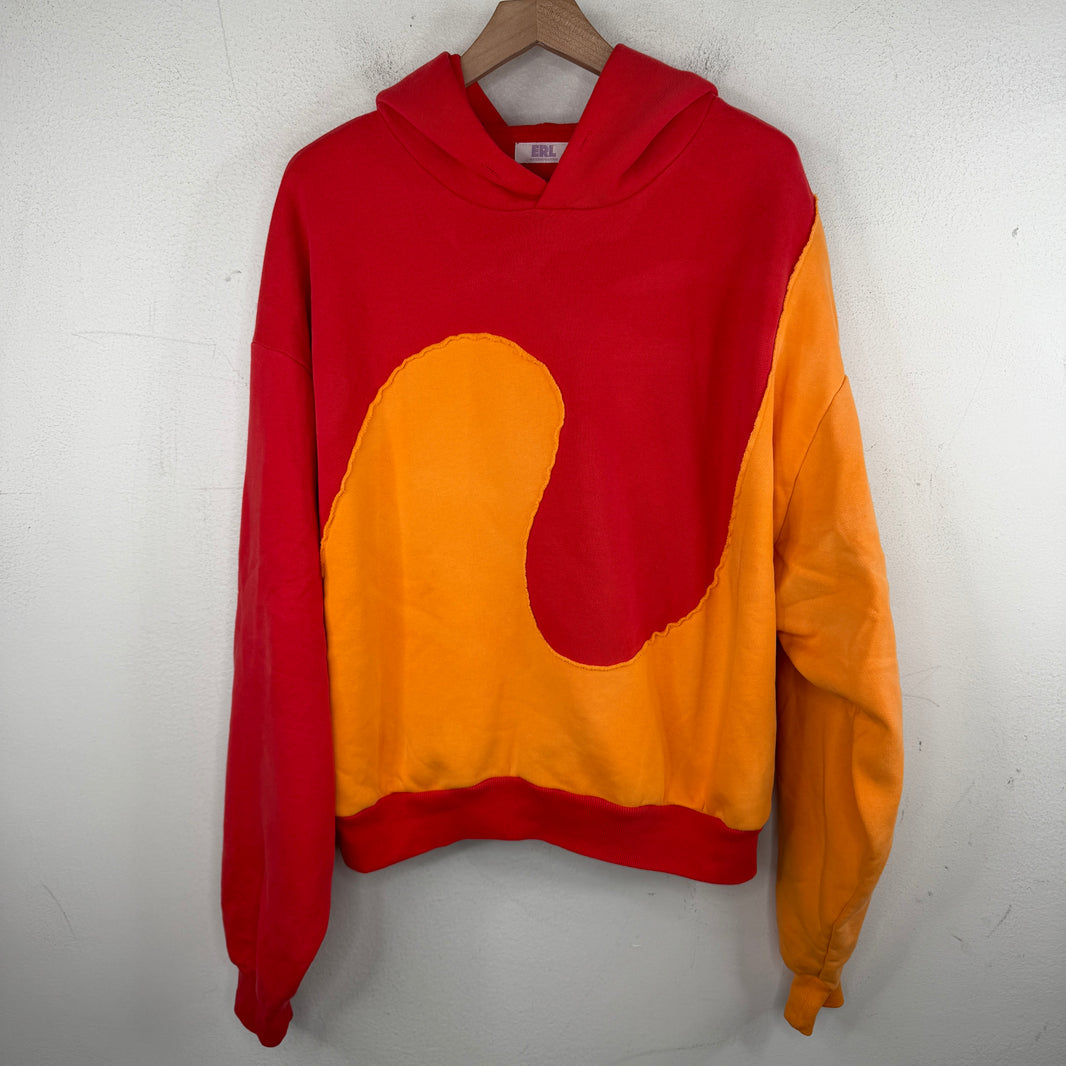 ERL Red/Orange Swirl Pullover Hoodie