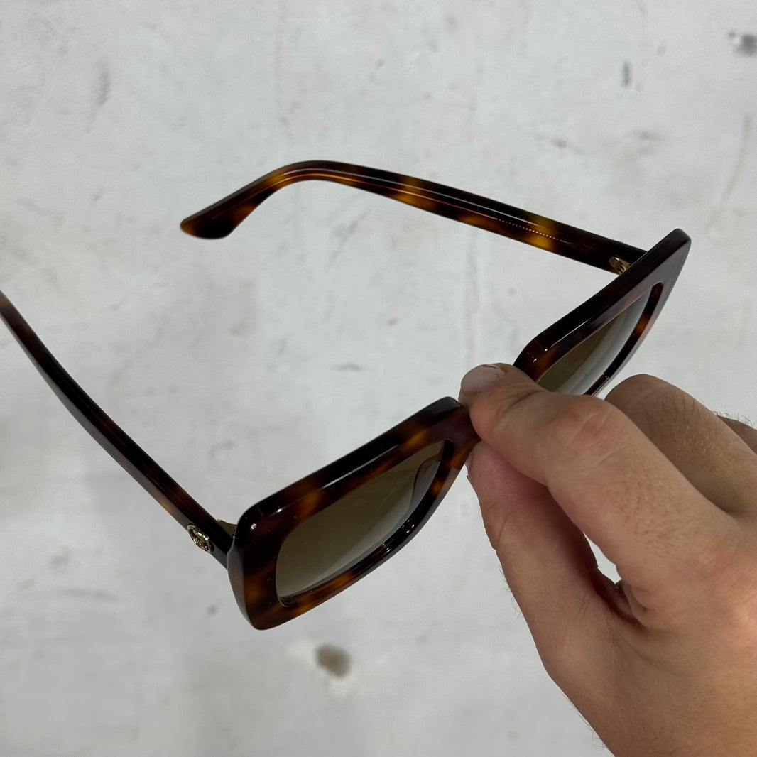 Gucci Wide Lens Tortoise Sunglasses