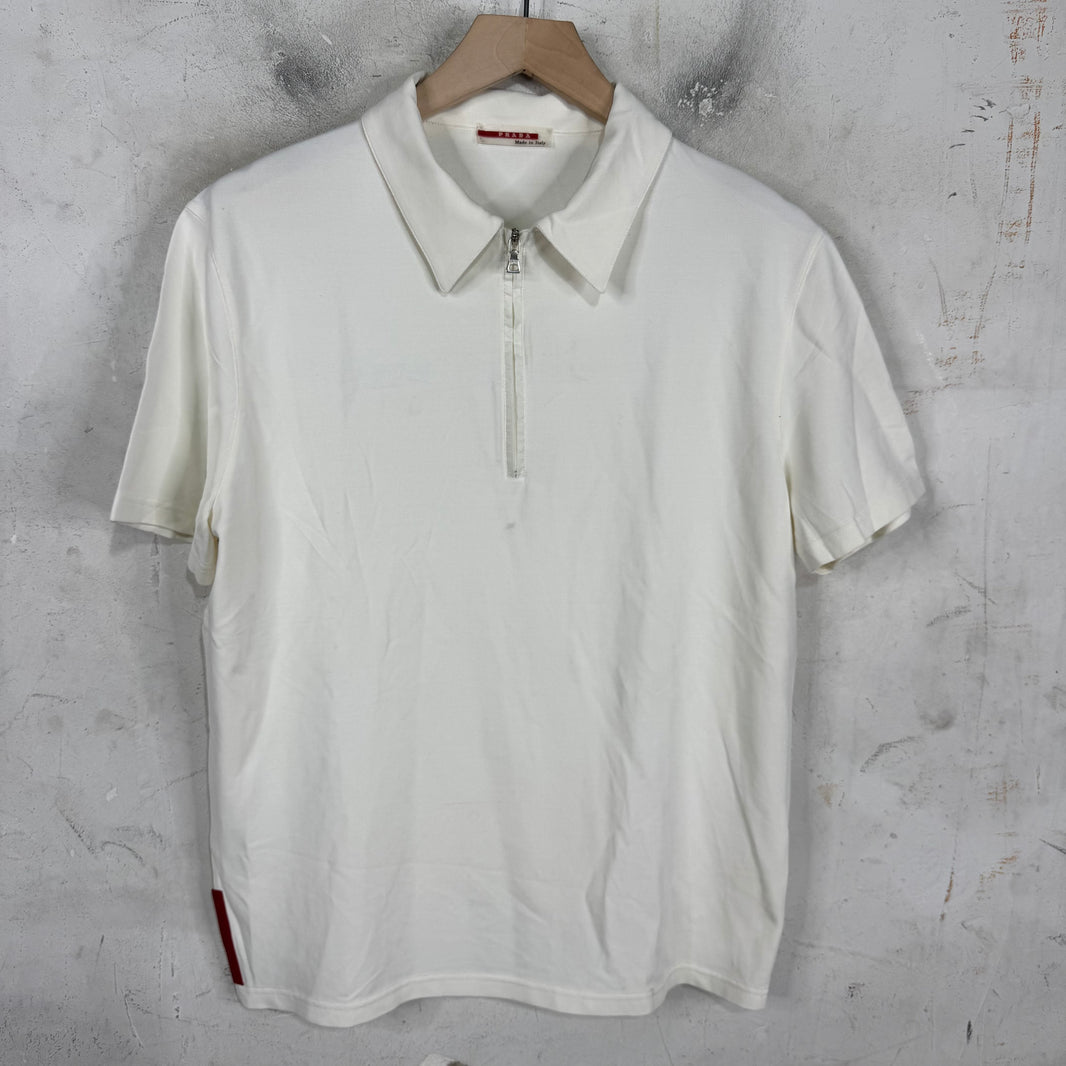 Prada Linea Rosa Zip Polo