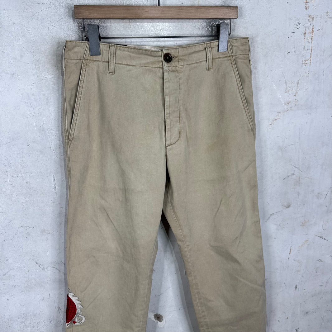 Gucci Dragon Patch Chinos