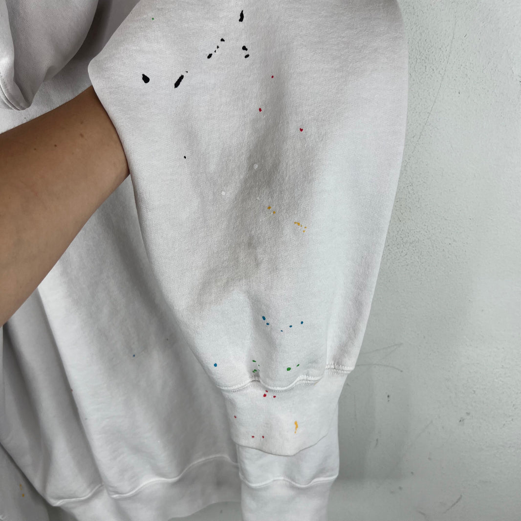 Supreme White MM6 Box Logo Zip-Up Hoodie