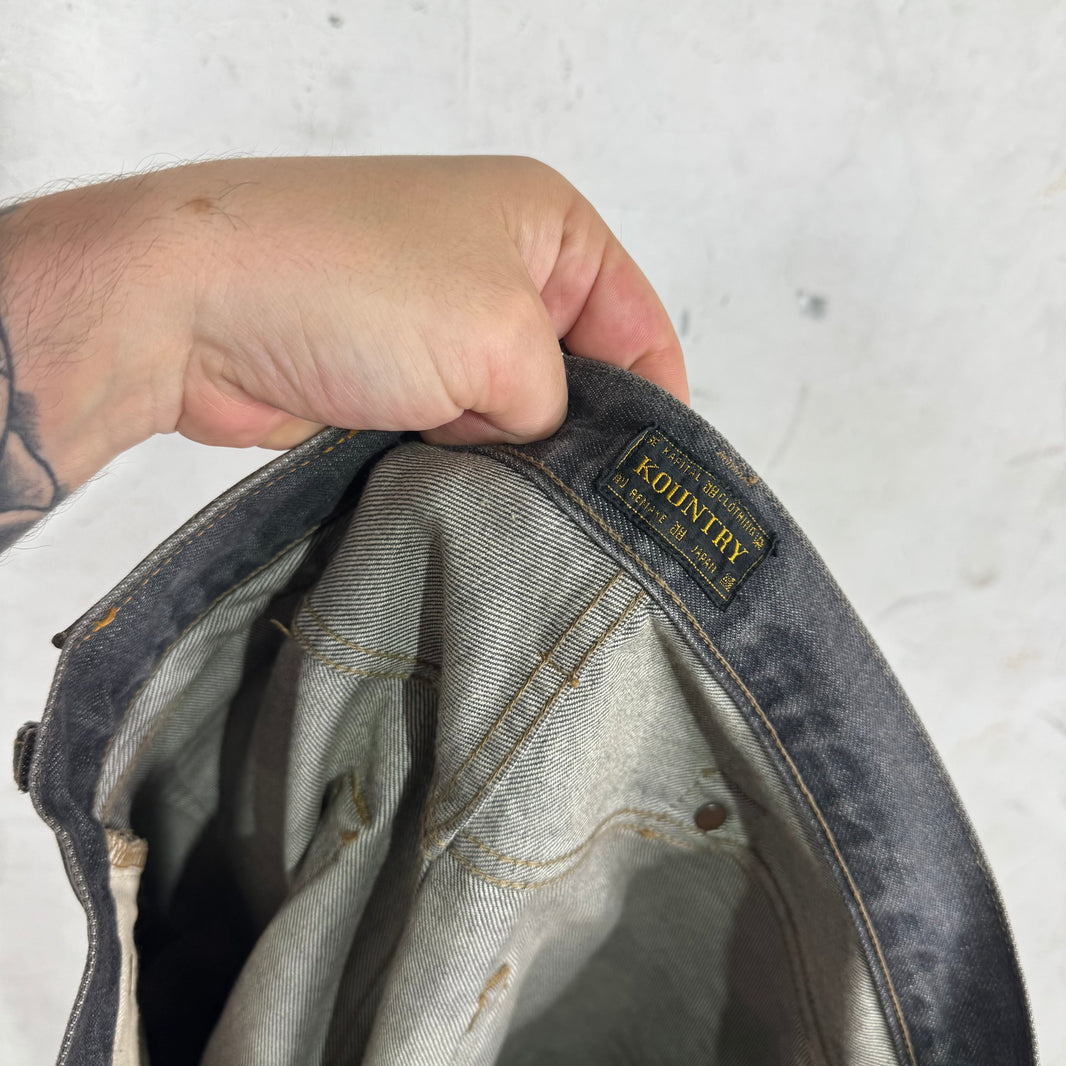 Kapital Charcoal Faded Bone Jeans