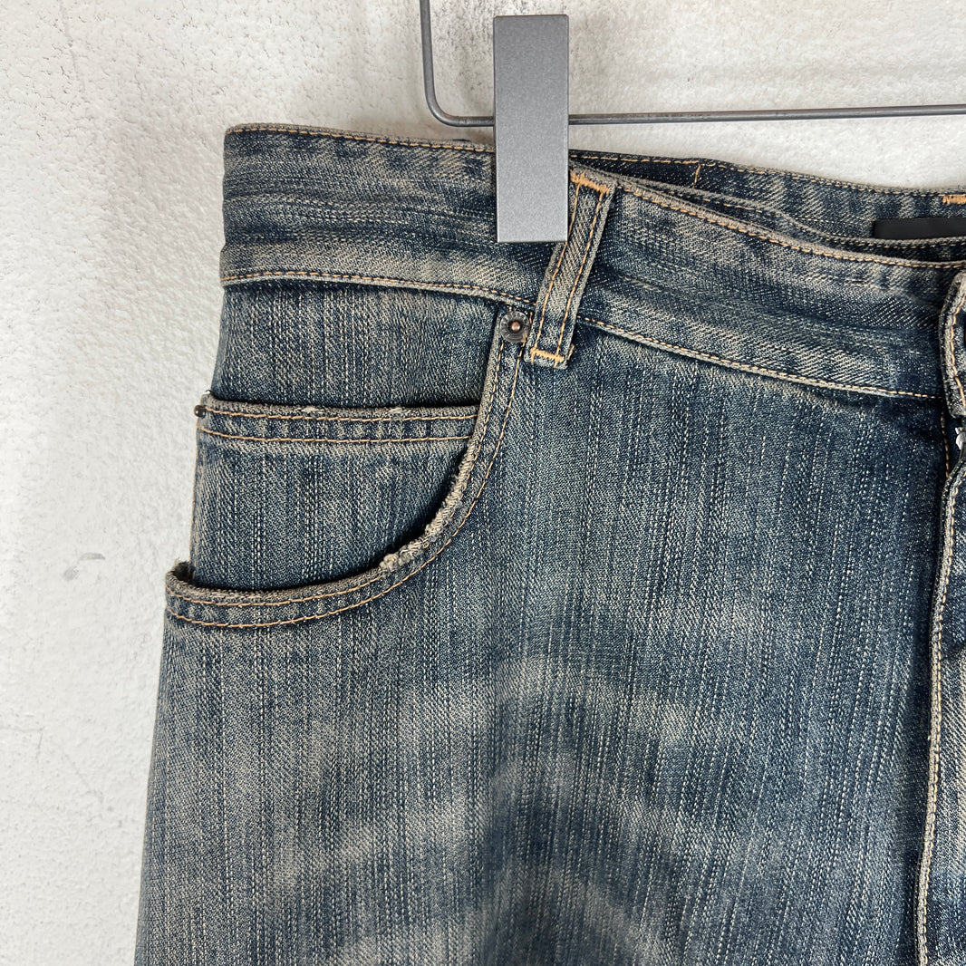 Balenciaga Blue Washed Apron Jeans
