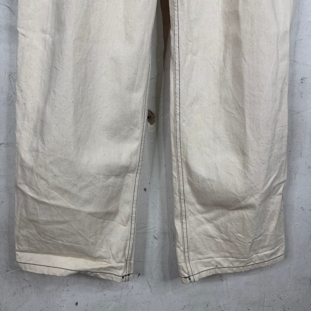Eckhaus Latta Contrast Stitch Linen Pants