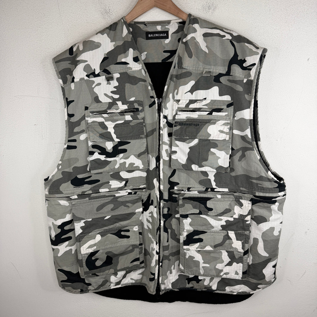 Balenciaga Snow Camo Cargo Vest