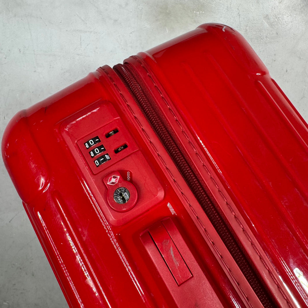 Rimowa Red Essential Cabin Carry On Suitcase