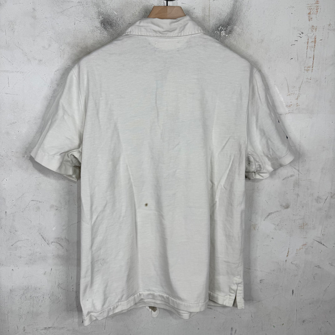 Ralph Lauren White V Crested Polo