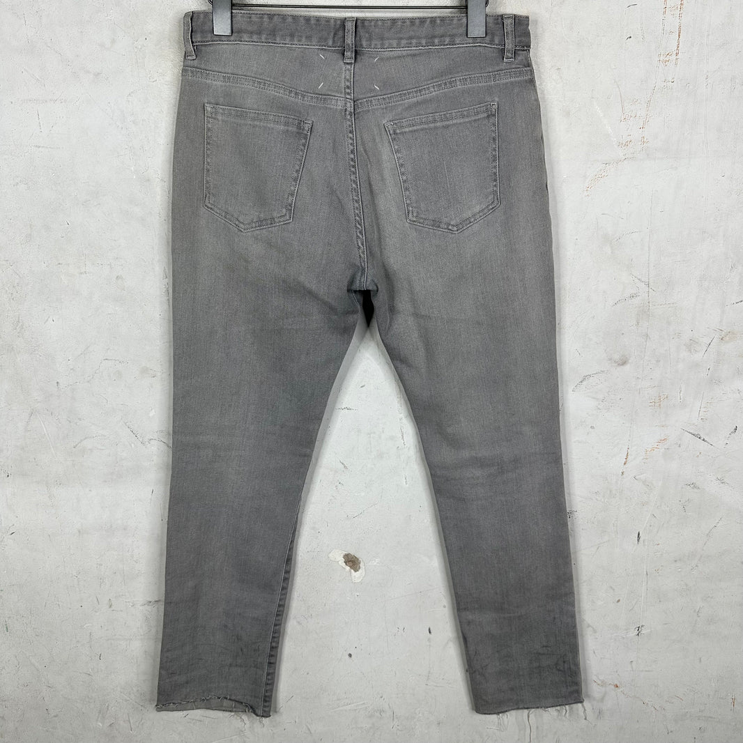 Margiela Gray Open Hem Jeans