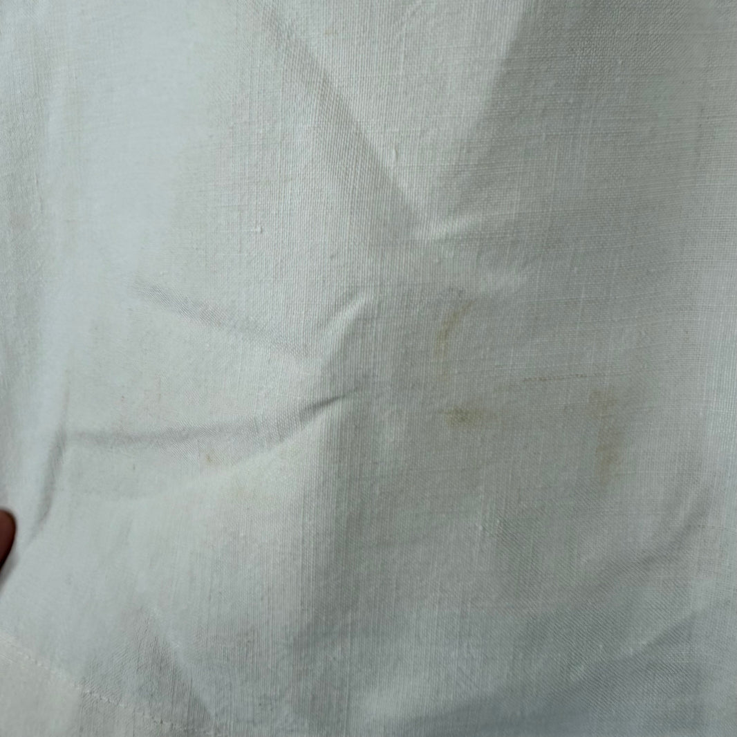 Bode Linen Collar Embroidered S/S Shirt