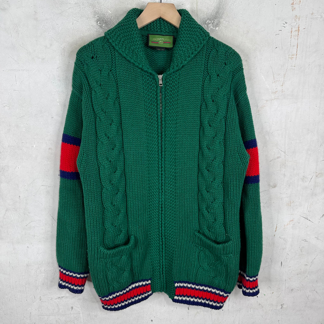Gucci "M" Zip-Up Cowichan Cardigan
