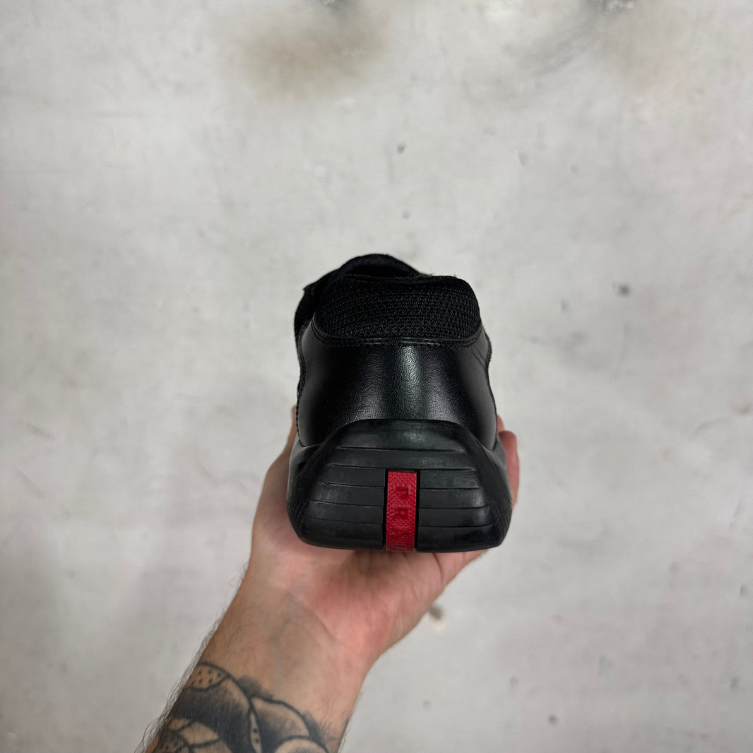Prada Triple Black Leather America Cups