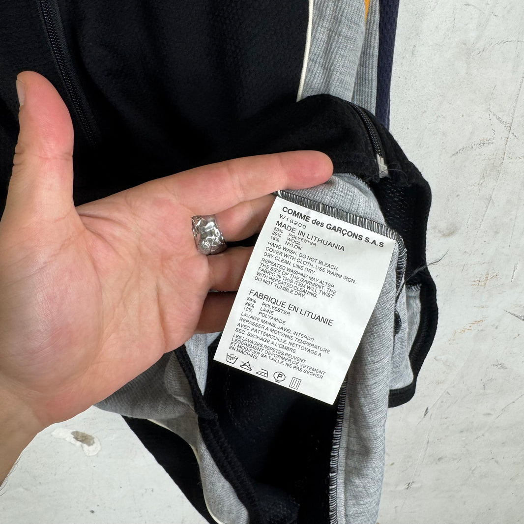 CDG Shirt Black/ Grey Mesh Paneled Track Jacket