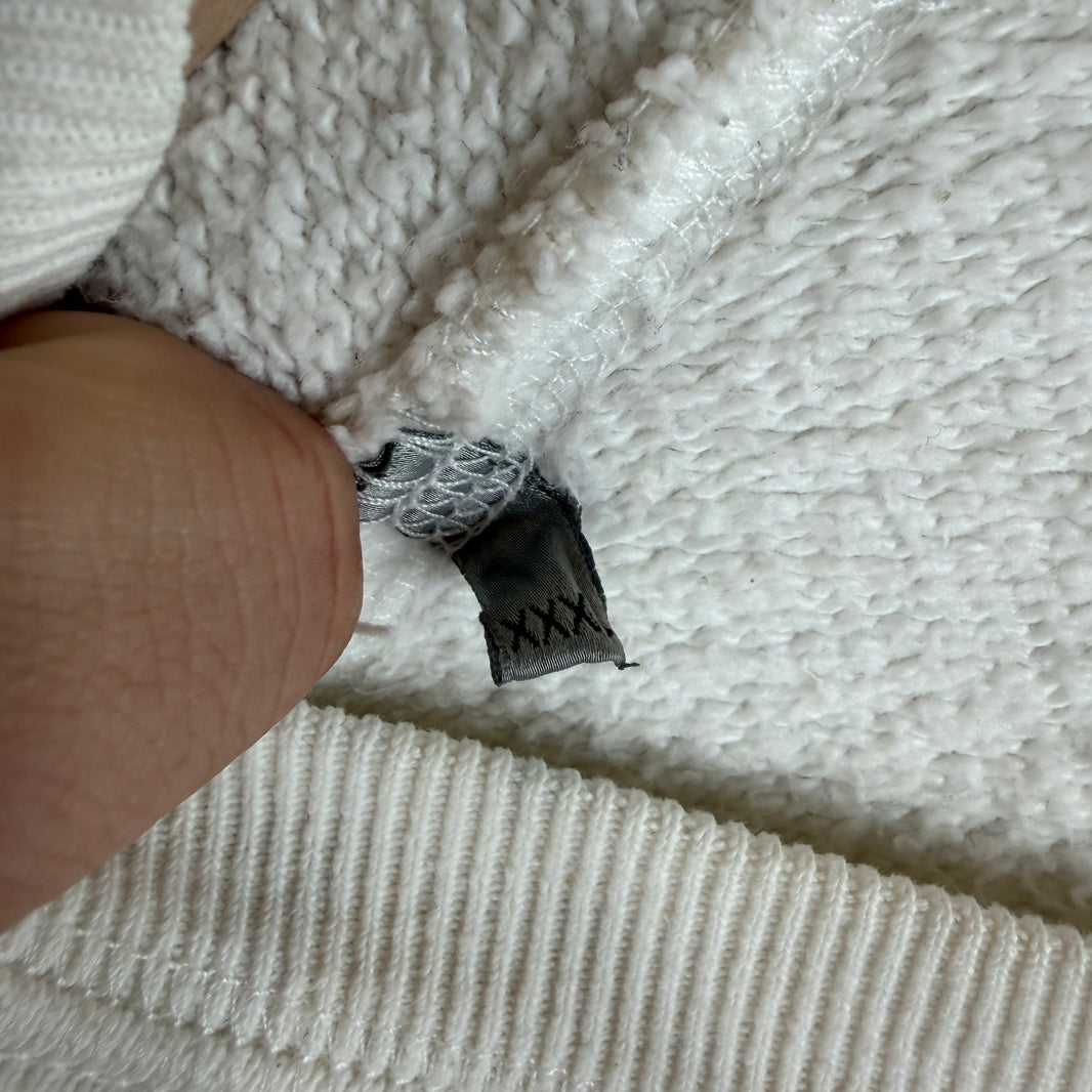 Dior Sacai White Zip Detail Crewneck