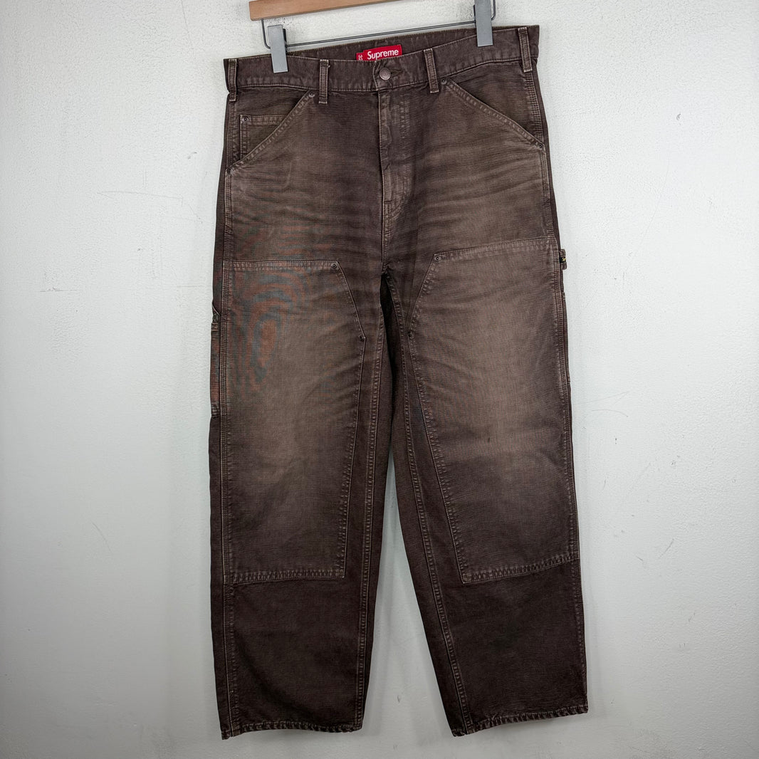 Supreme Washed Brown Carpenter Double Knee Pants