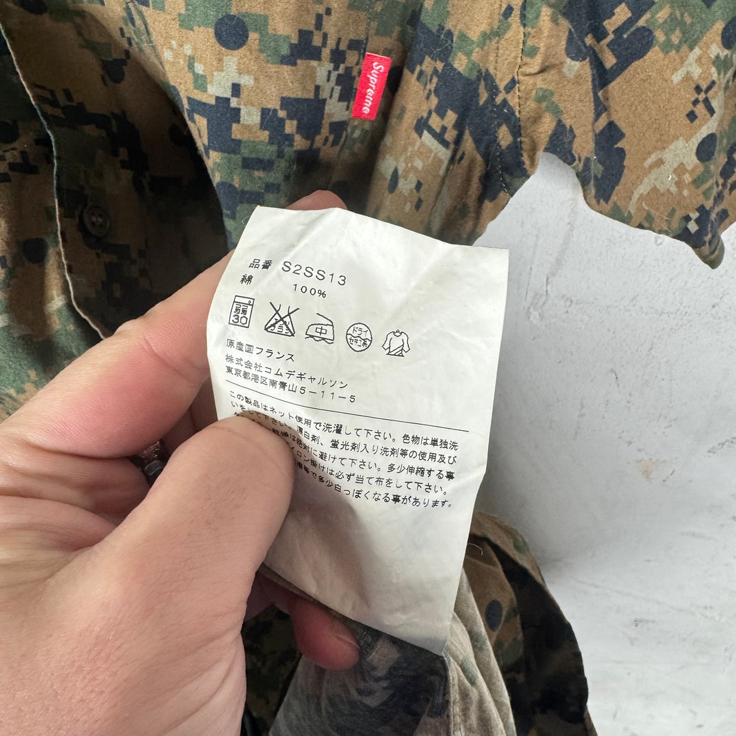 Supreme CDG Digi Camo Button Up Shirt