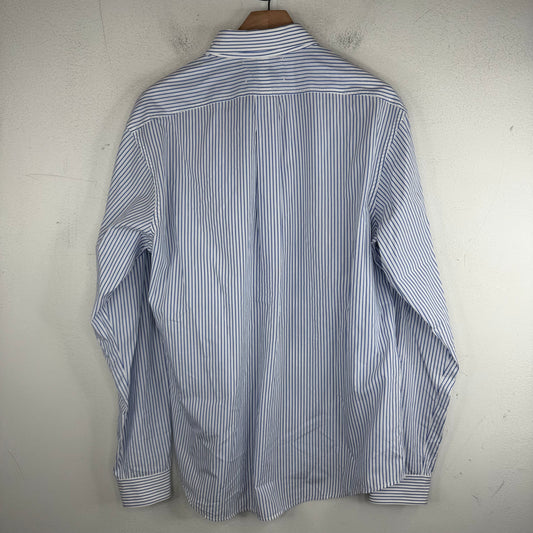 Maison Margiela Blue Striped Button Up LS Shirt