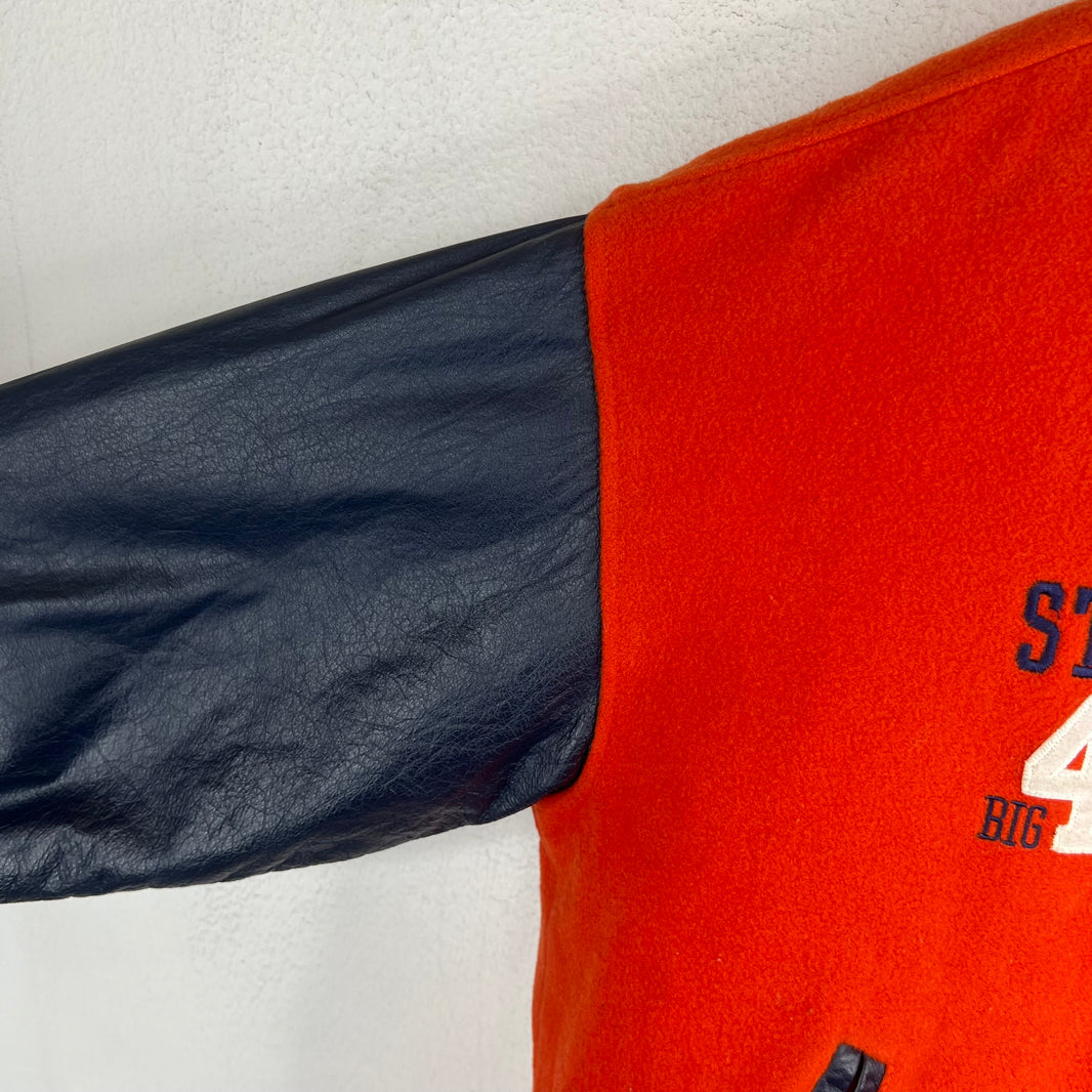Stussy Big 4 Orange/Navy Varsity Jacket