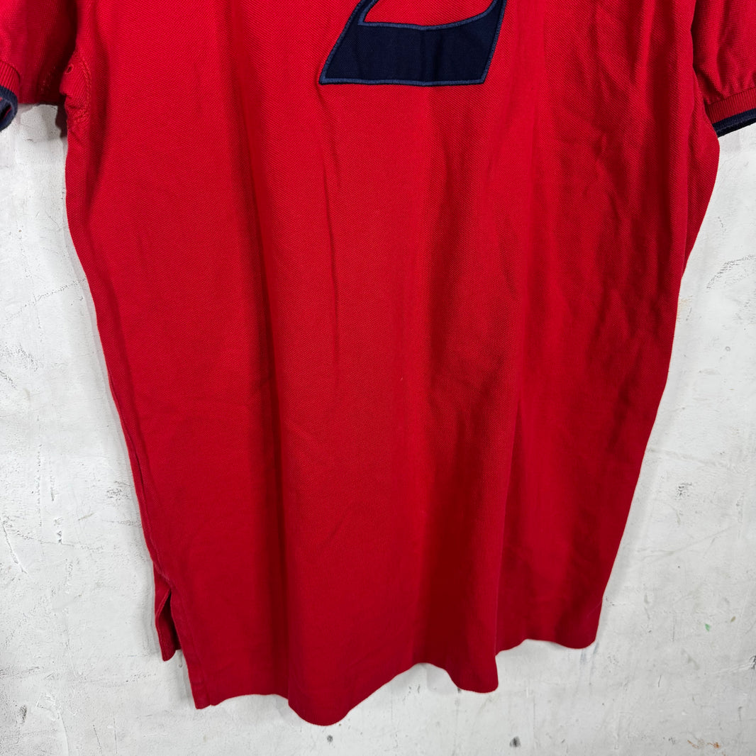 Ralph Lauren Red/Gold Big Pony Crested Polo