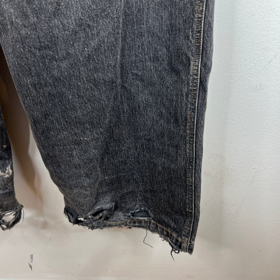 Balenciaga Washed Denim Convertible Cargo Pants