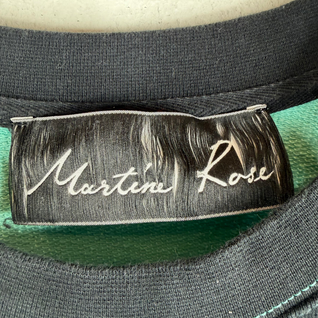 Martine Rose Two Tone Cursive Logo Crewneck